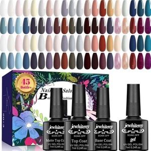JEWHITENY 45PCS Gel Nail Polish Set